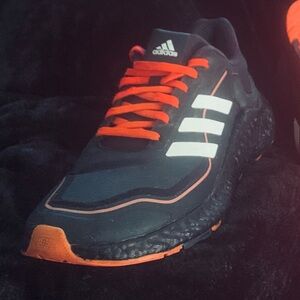 Adidas Black and Pink Sneakers men’s size 10